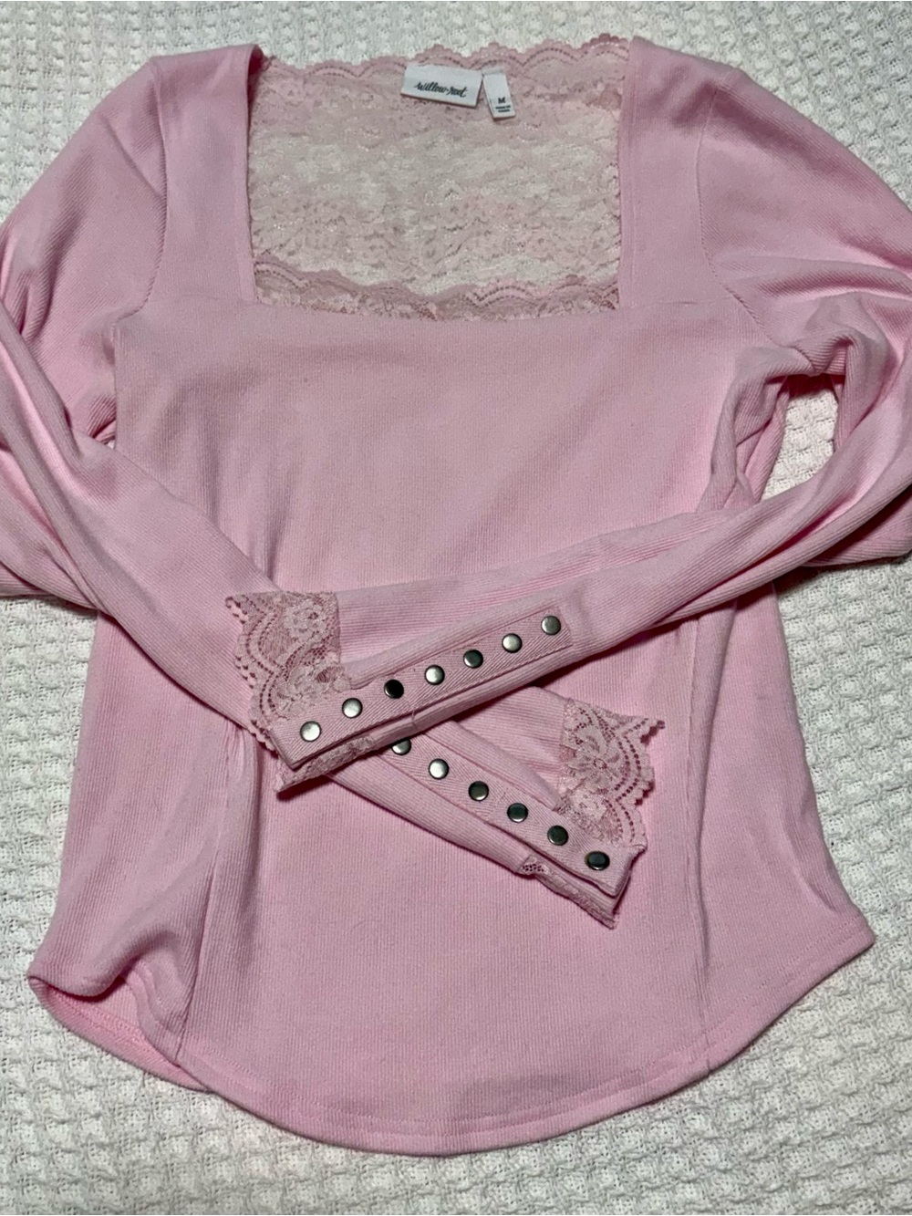 Willow+Root Pale Pink Lace Blouse
